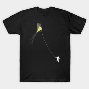 Kid Flying Kite - Children's Outdoor Play (white variant) T-Shirt